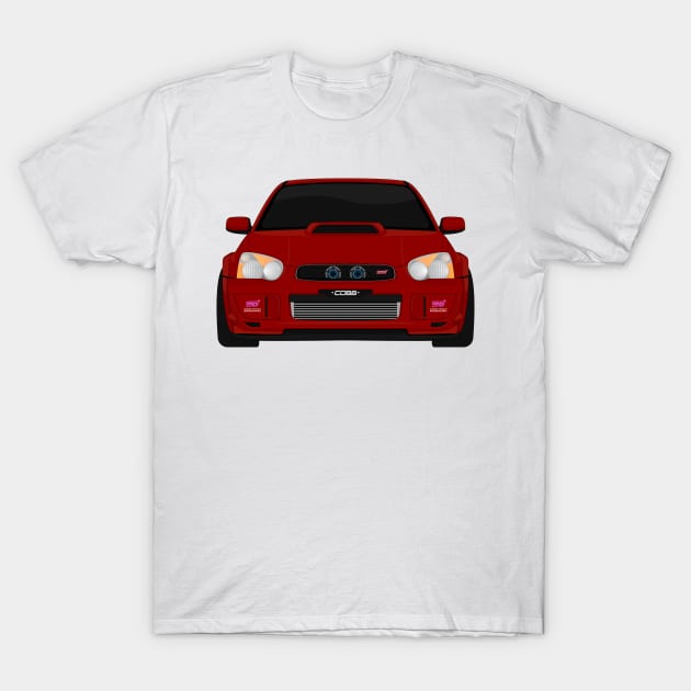 IMPREZA DARK-RED T-Shirt by VENZ0LIC